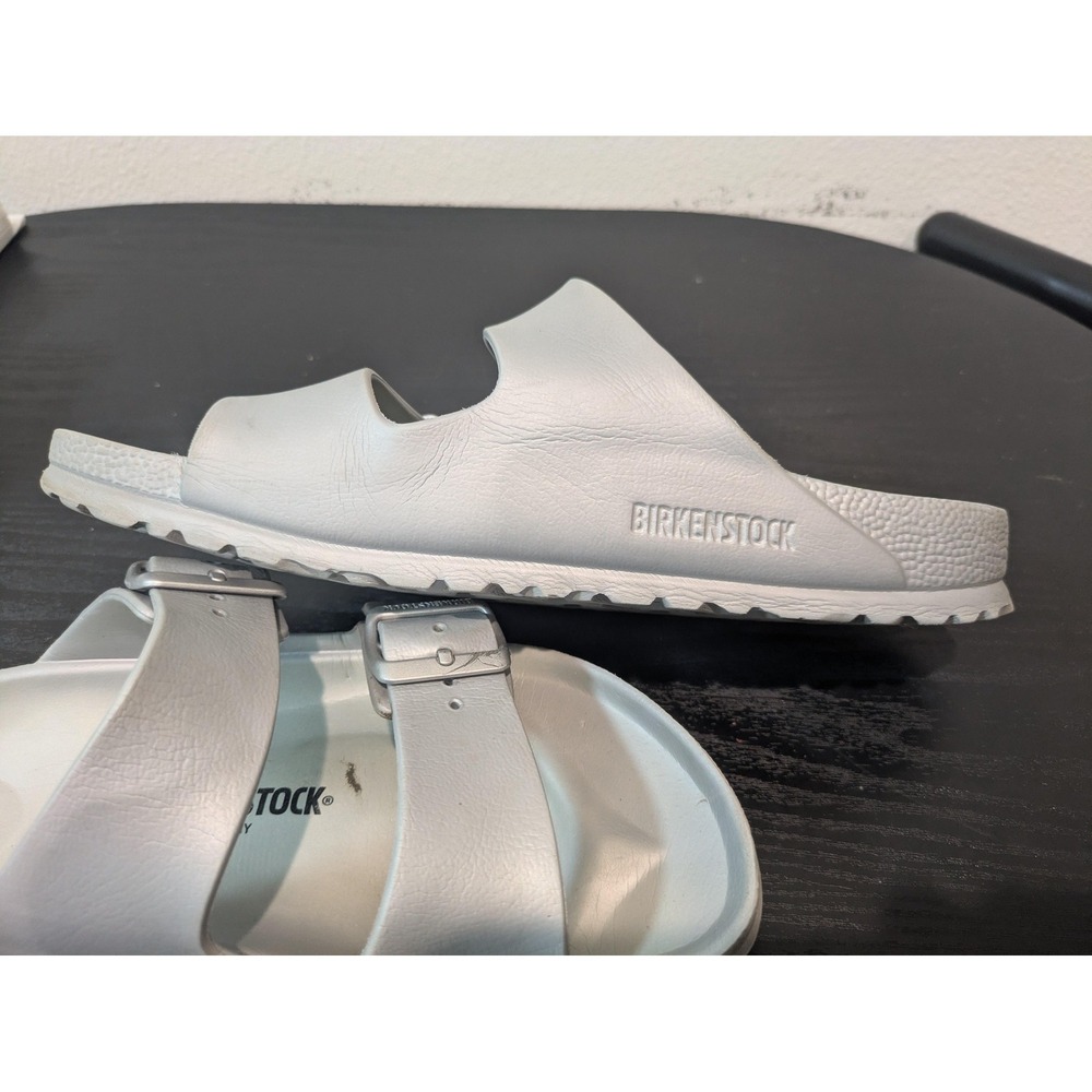 Birkenstock Arizona EVA Sandals Womens Size 8 Silver Slide Germany Waterproof - Picture 4 of 8